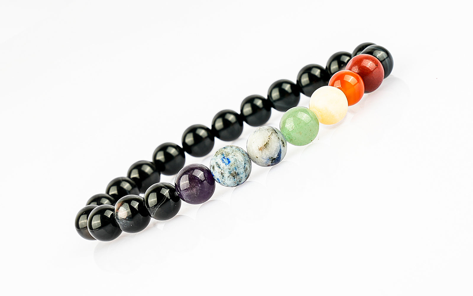 7 Chakra Onyx Bracelet