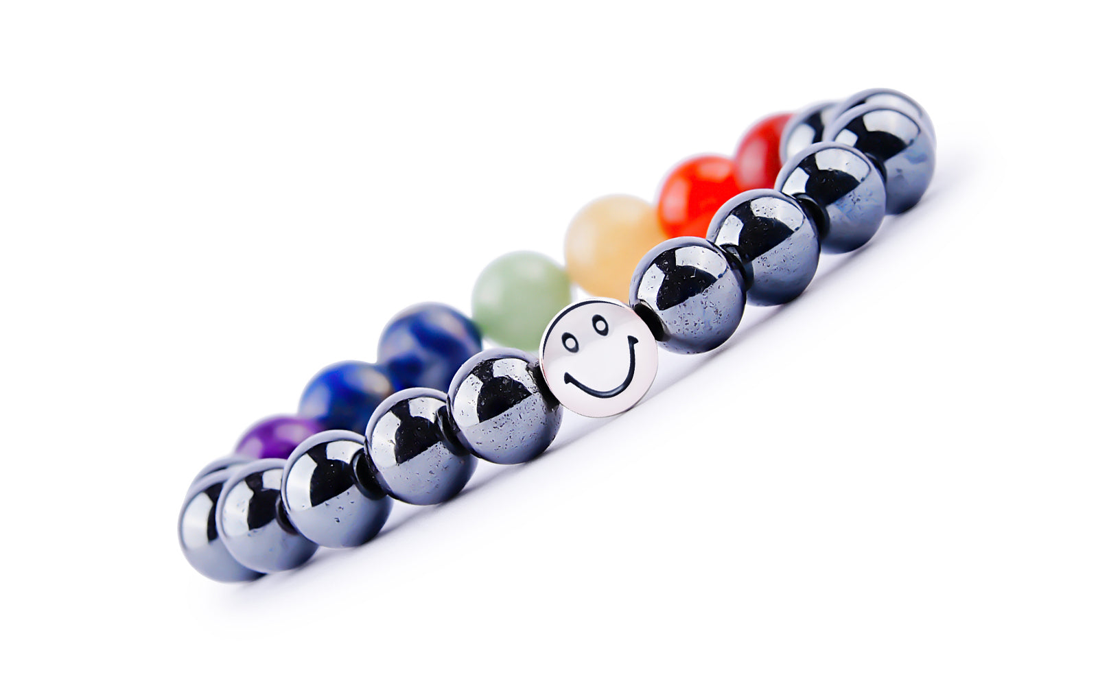 Smile Bracelet  7 Chakra with Hematite