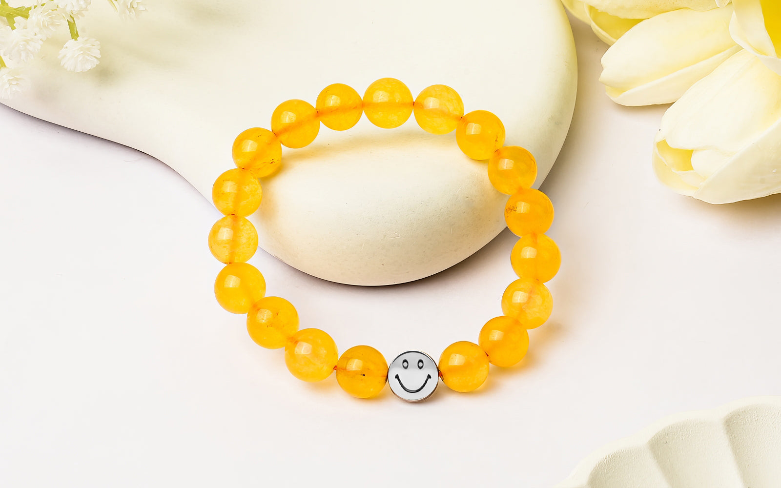 Smile Bracelet  Yellow Jade