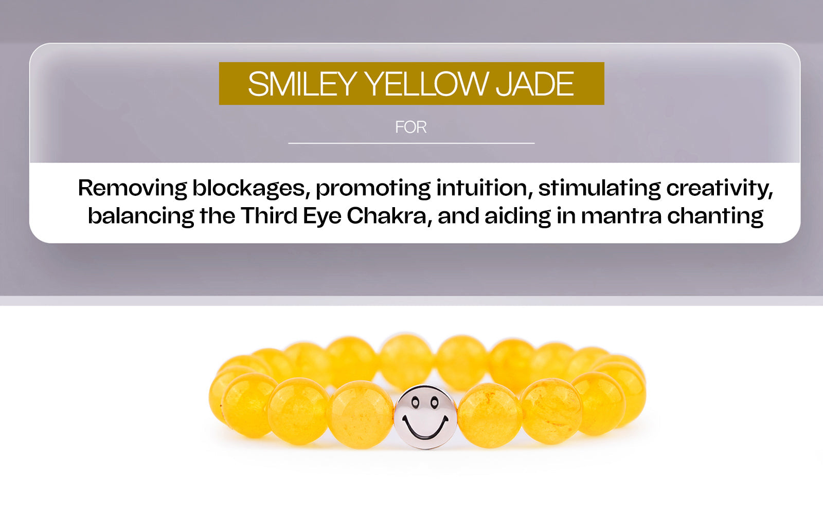 Smile Bracelet  Yellow Jade