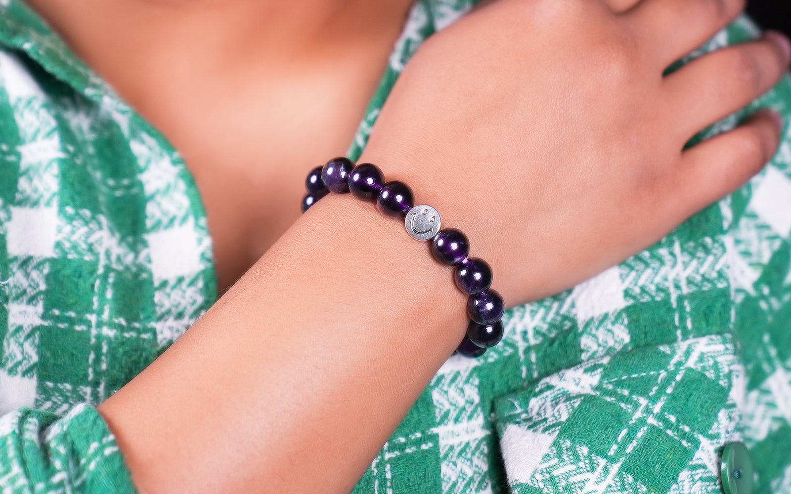 Smile Bracelet  Energized Amethyst