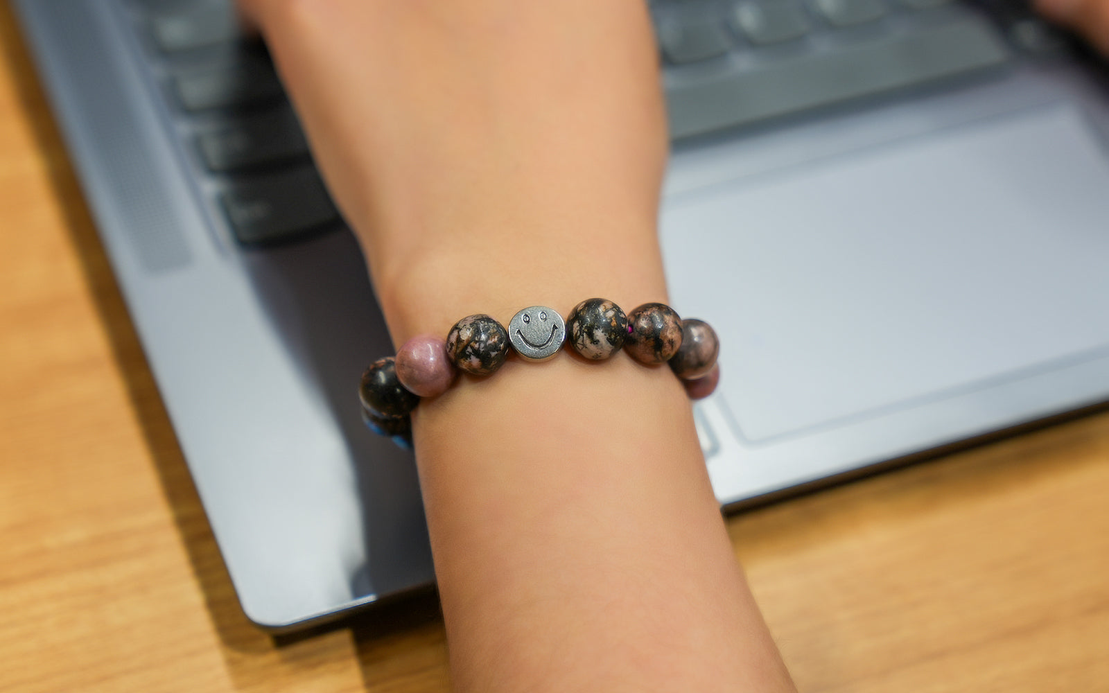 Smile Bracelet  Rhodonite