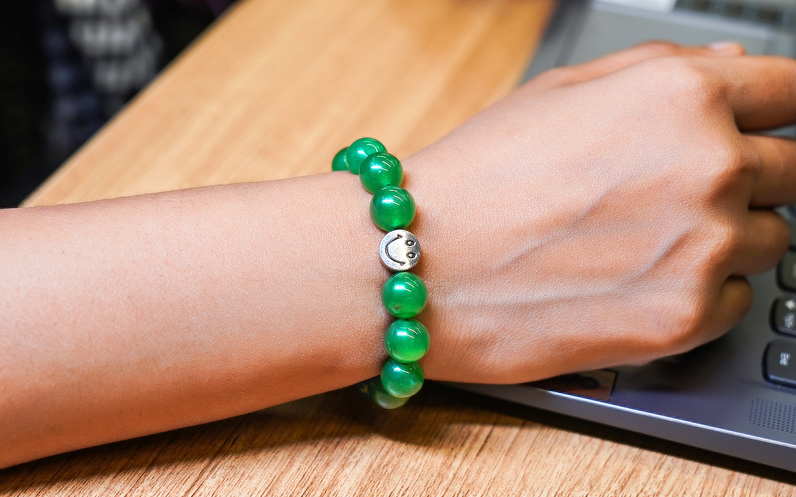 Smile Bracelet  Green Aventurine