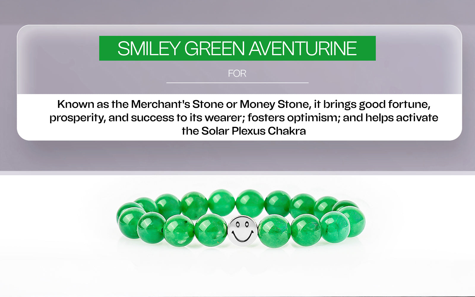 Smile Bracelet  Green Aventurine