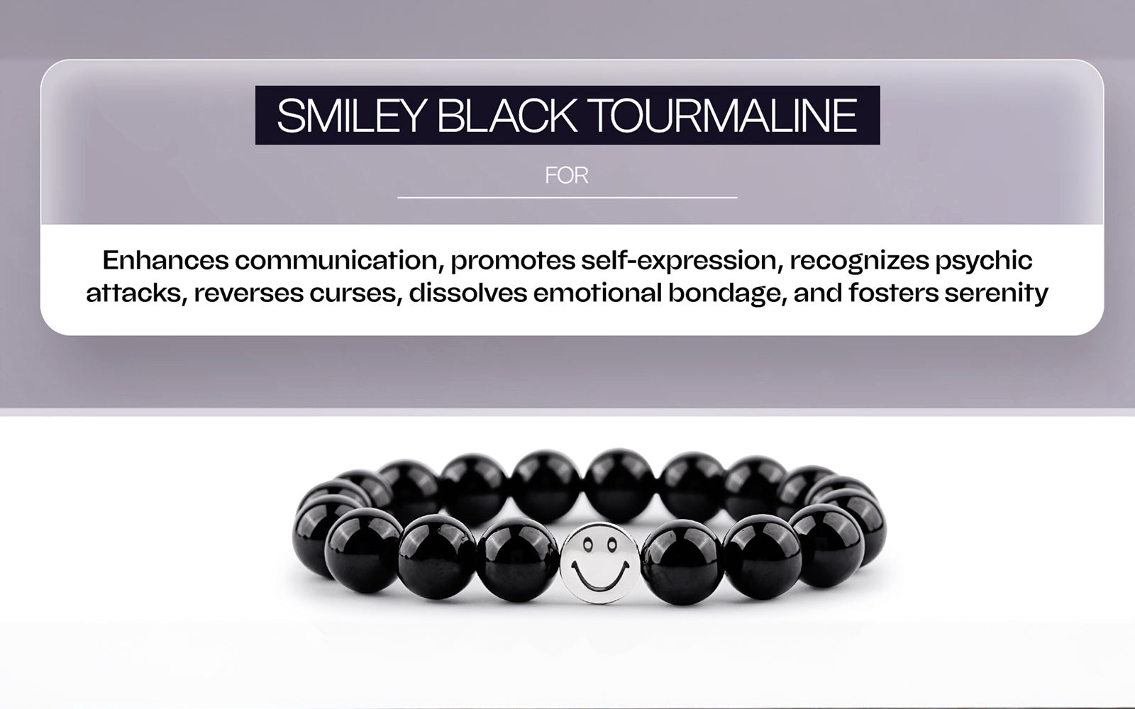 Smile Bracelet  Black Tourmaline