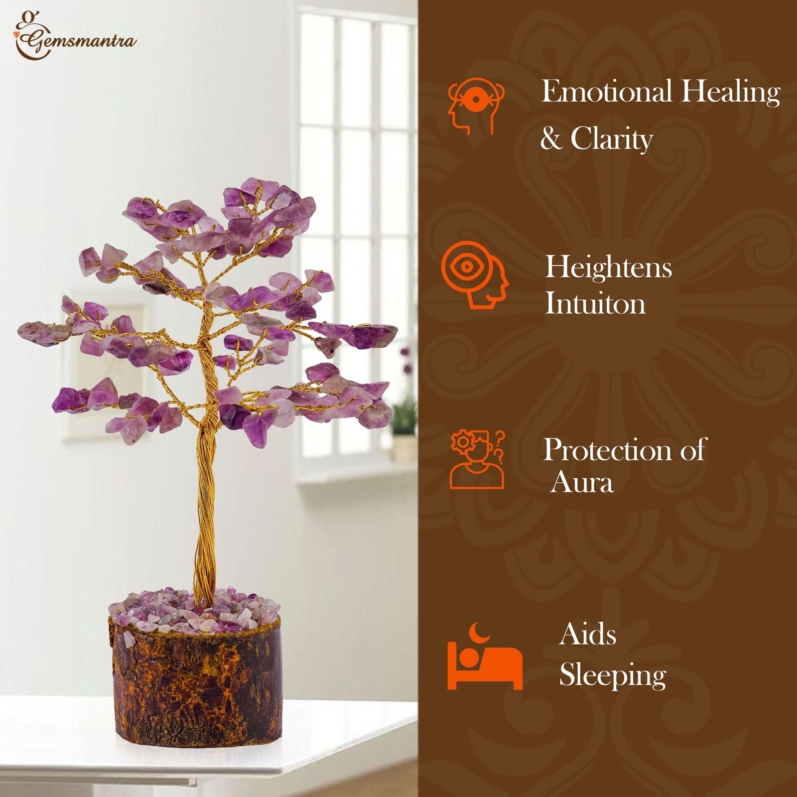 Small Amethyst Crystal Tree - Gemsmantra