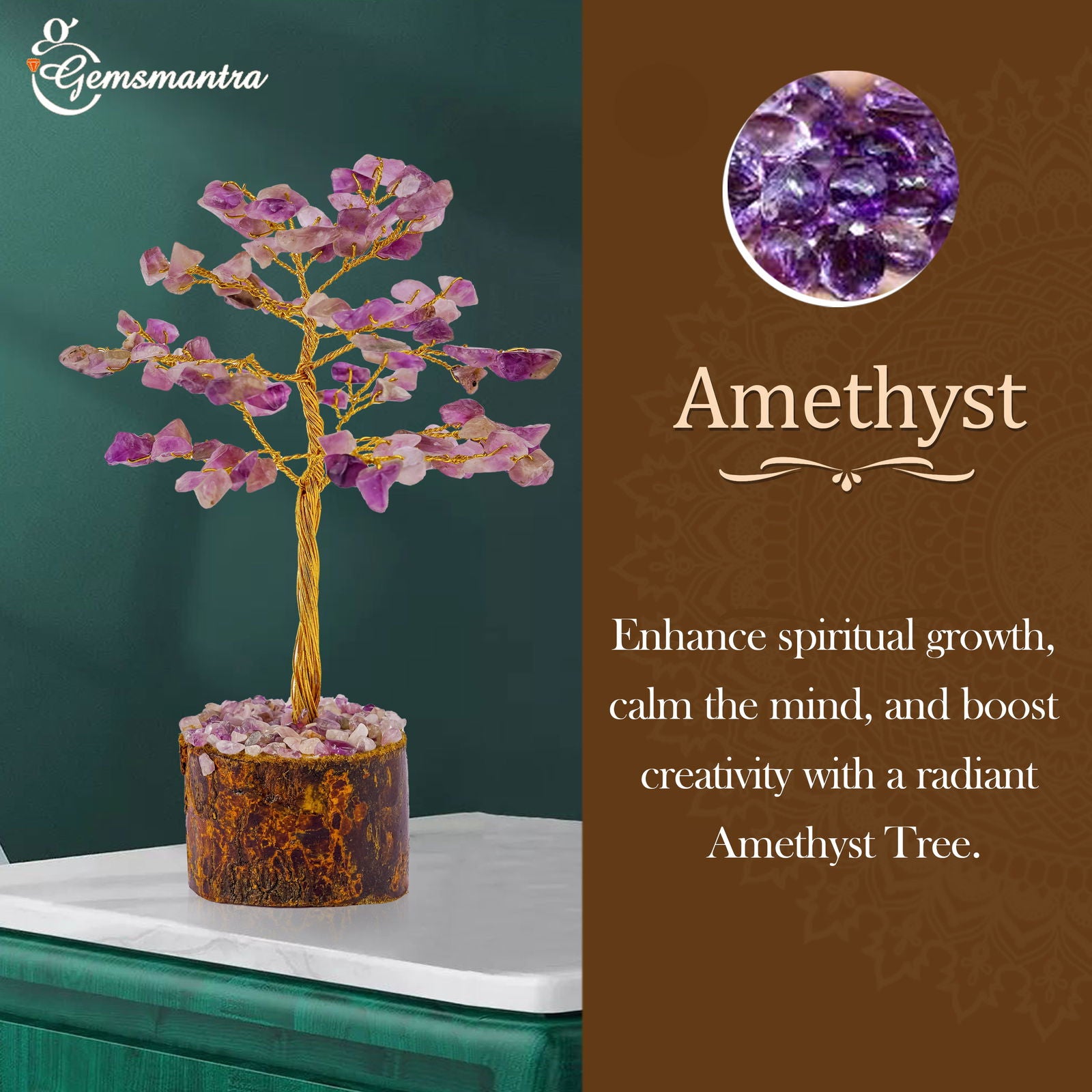 Small Amethyst Crystal Tree - Gemsmantra