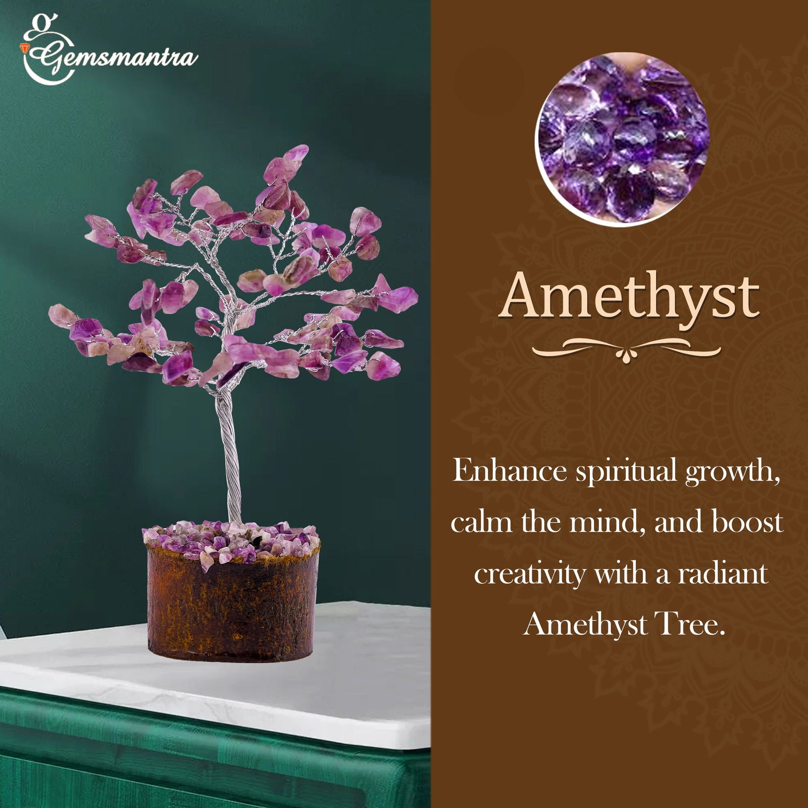 Small Amethyst Crystal Tree - Gemsmantra