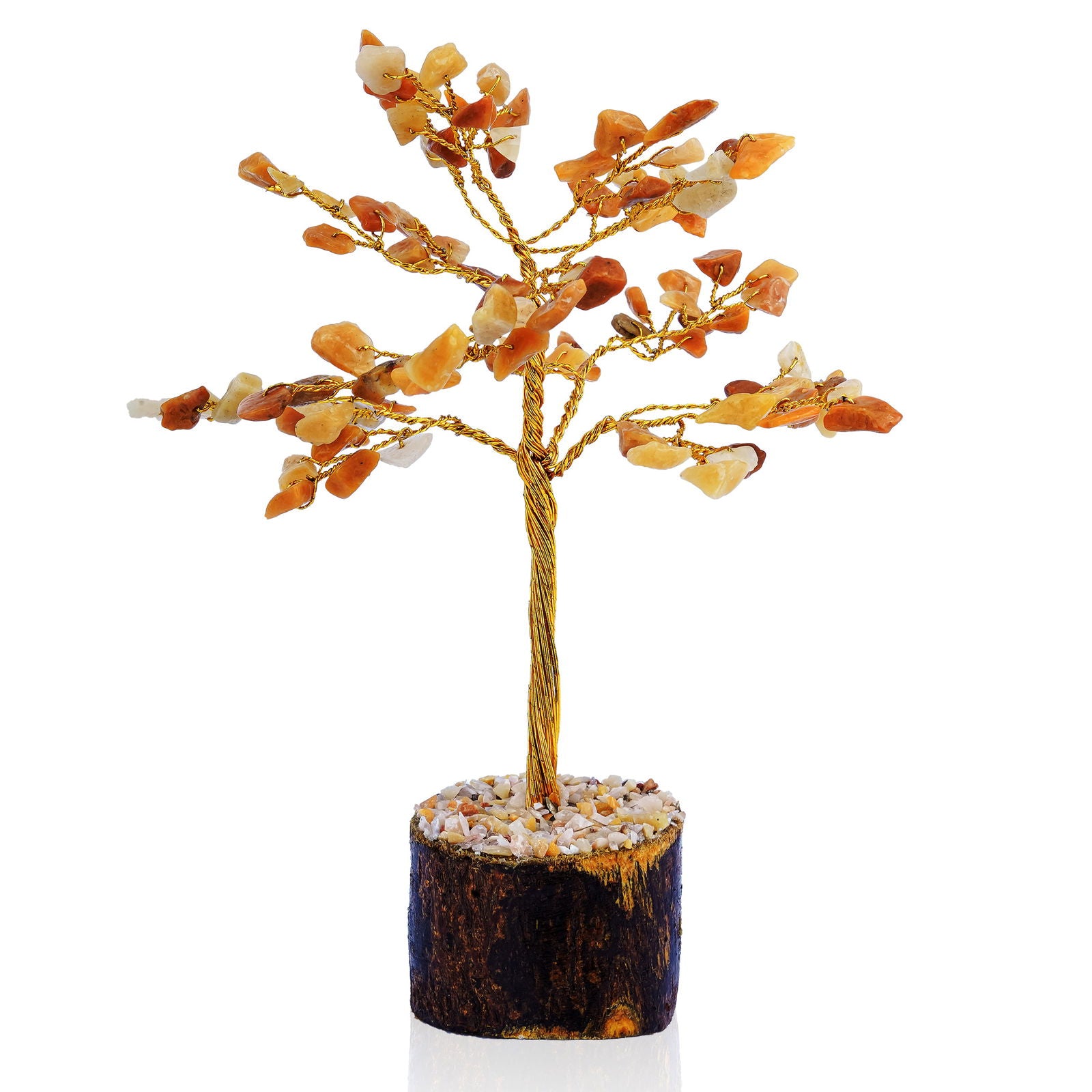 Small Golden Quartz Crystal Tree - Gemsmantra