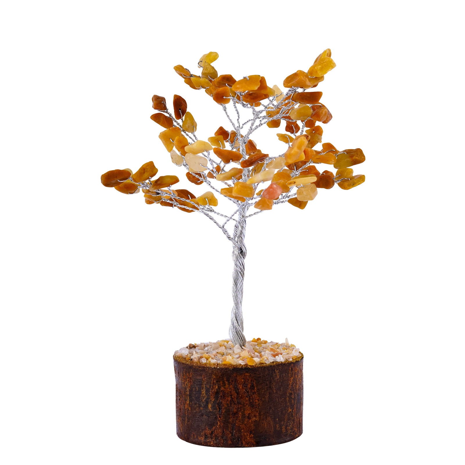 Small Golden Quartz Crystal Tree - Gemsmantra