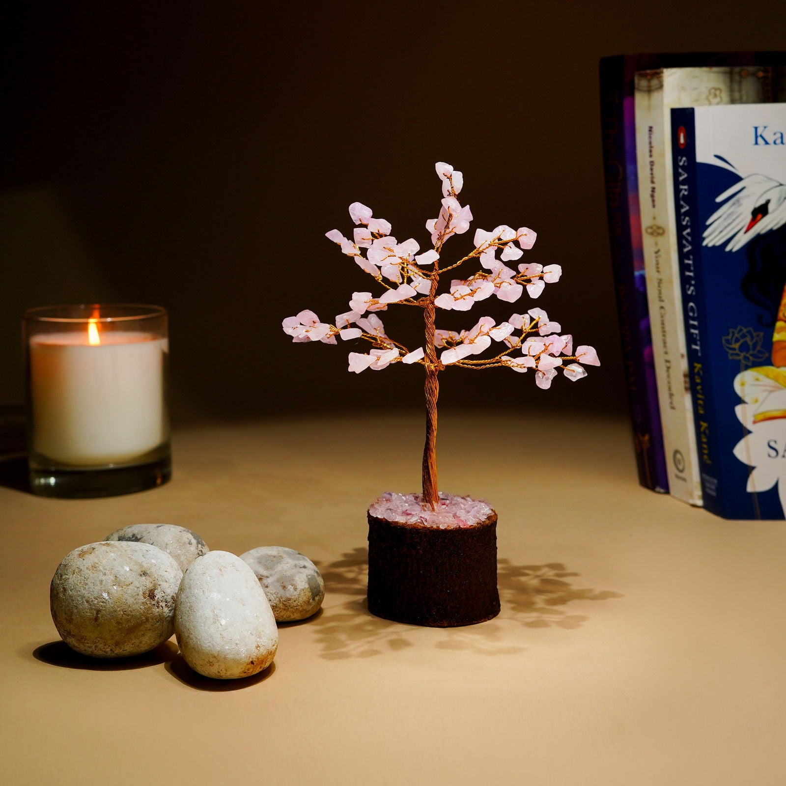 Small Rose-quartz Crystal Tree - Gemsmantra