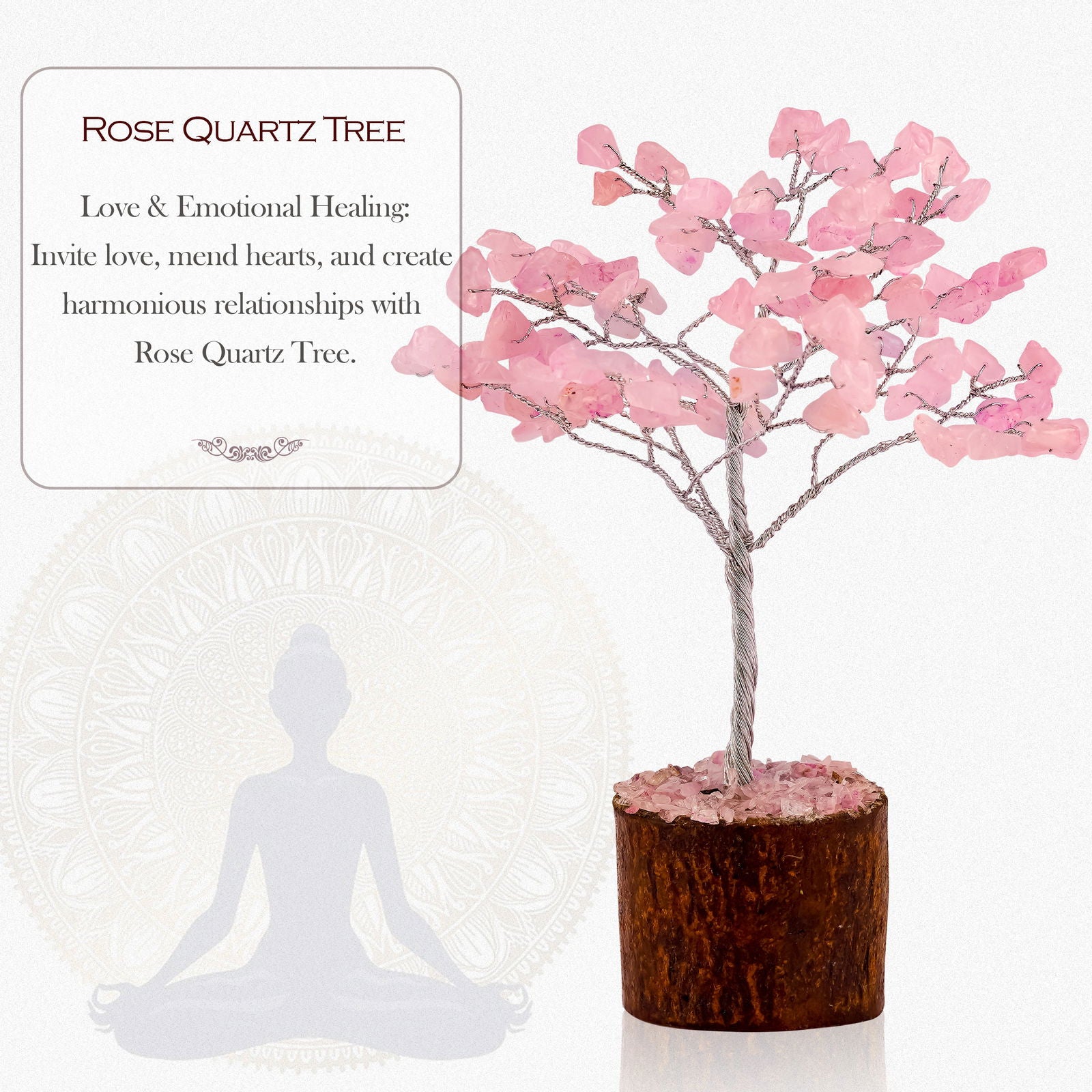 Small Rose-quartz Crystal Tree - Gemsmantra