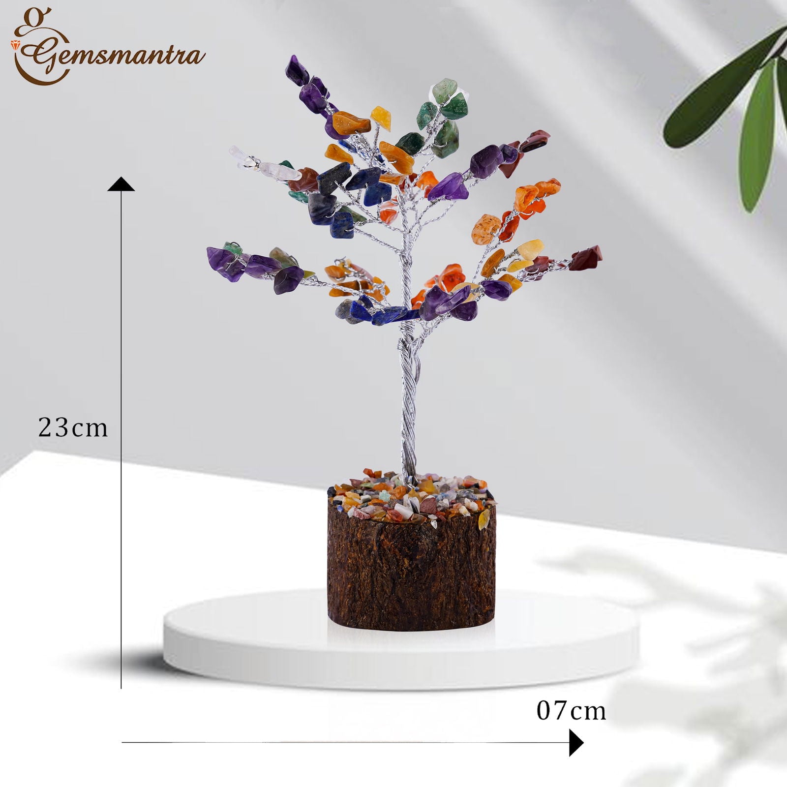 Small Seven Chakra Crystal Tree - Gemsmantra