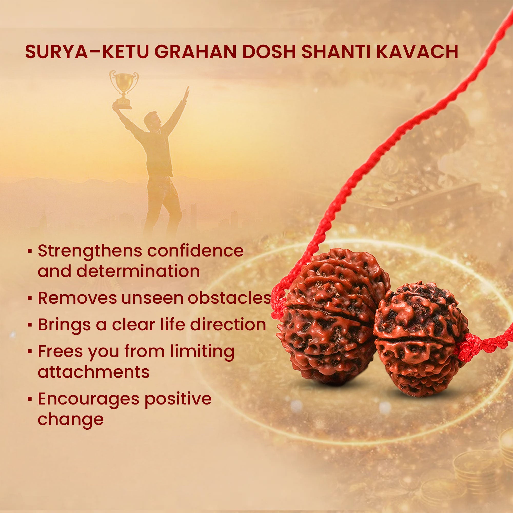 Surya-Ketu Grahan Dosh Kavach – 9 & 12 Mukhi Rudraksha
