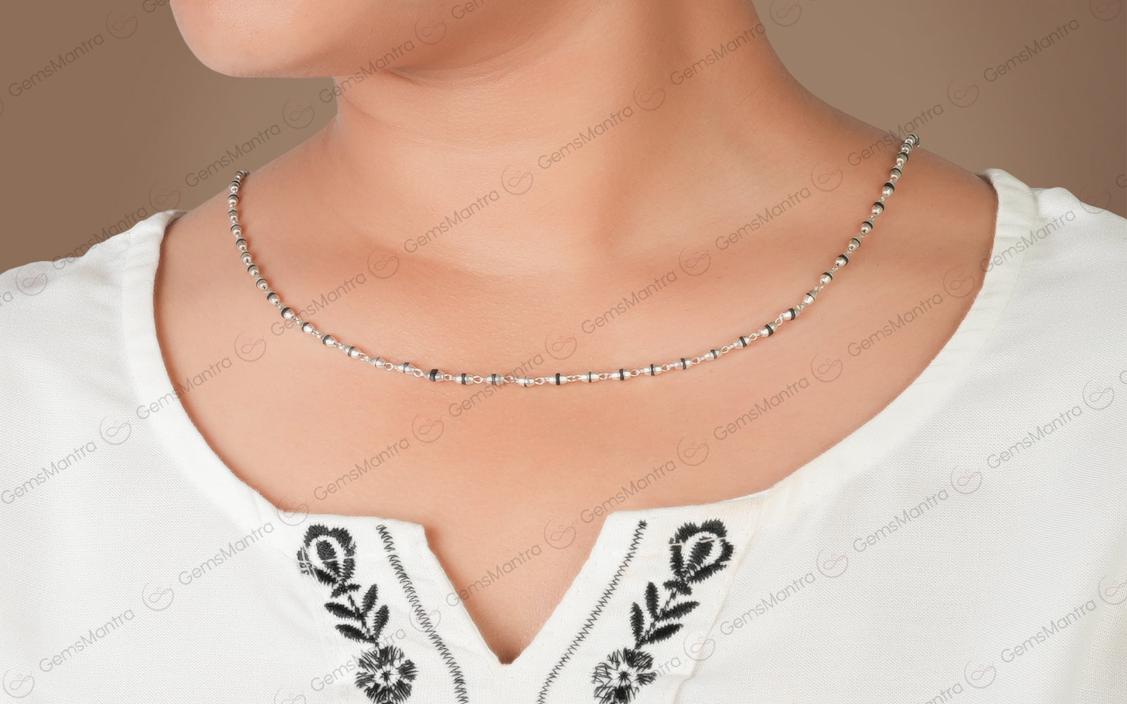 Vsw Tulsi Mala Silver
