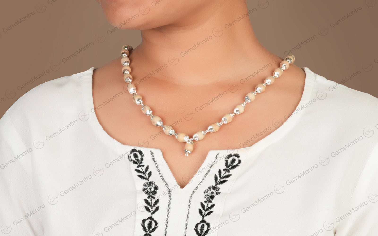 Nww Tulsi Mala Silver