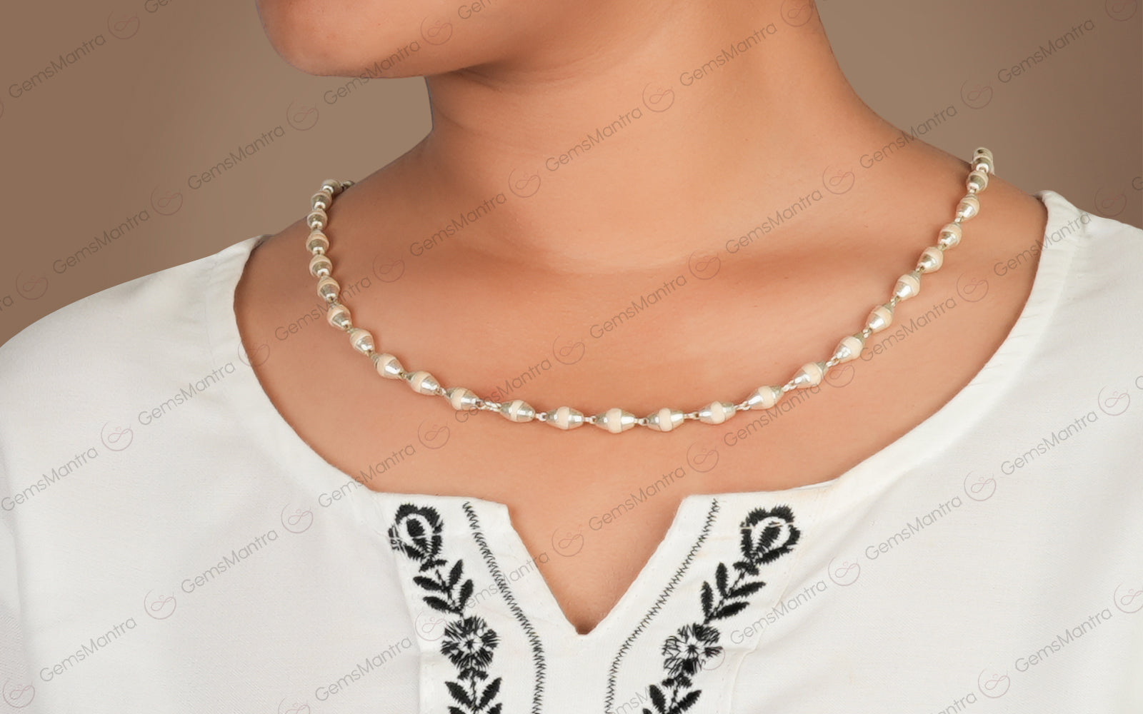 Unww Tulsi Mala Silver