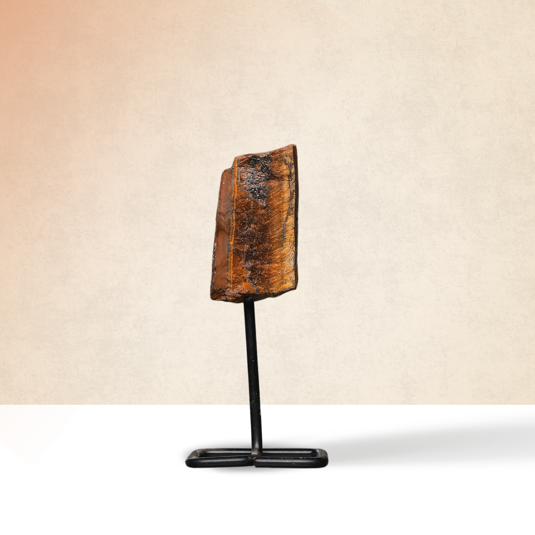 Tiger Eye Raw Stone Stand - Gemsmantra