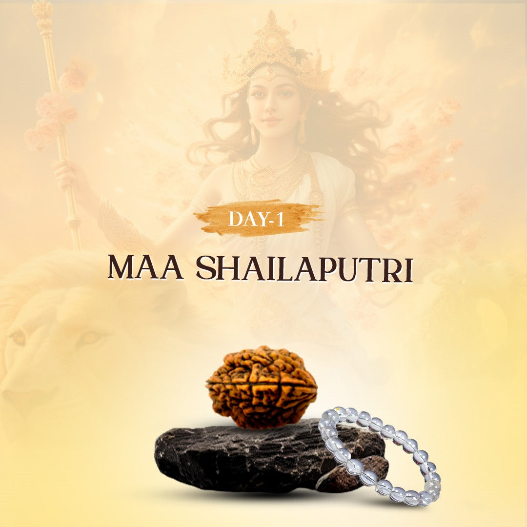Day 1 - 2 Mukhi Rudraksha + Quartz Bracelet