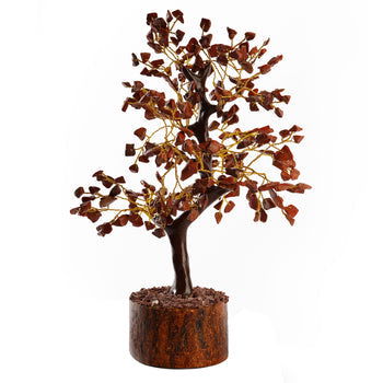 Wooden Red Jasper Crystal Tree - Gemsmantra