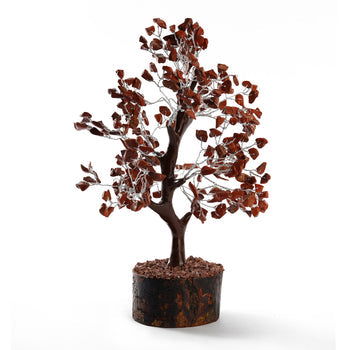 Wooden Red Jasper Crystal Tree - Gemsmantra