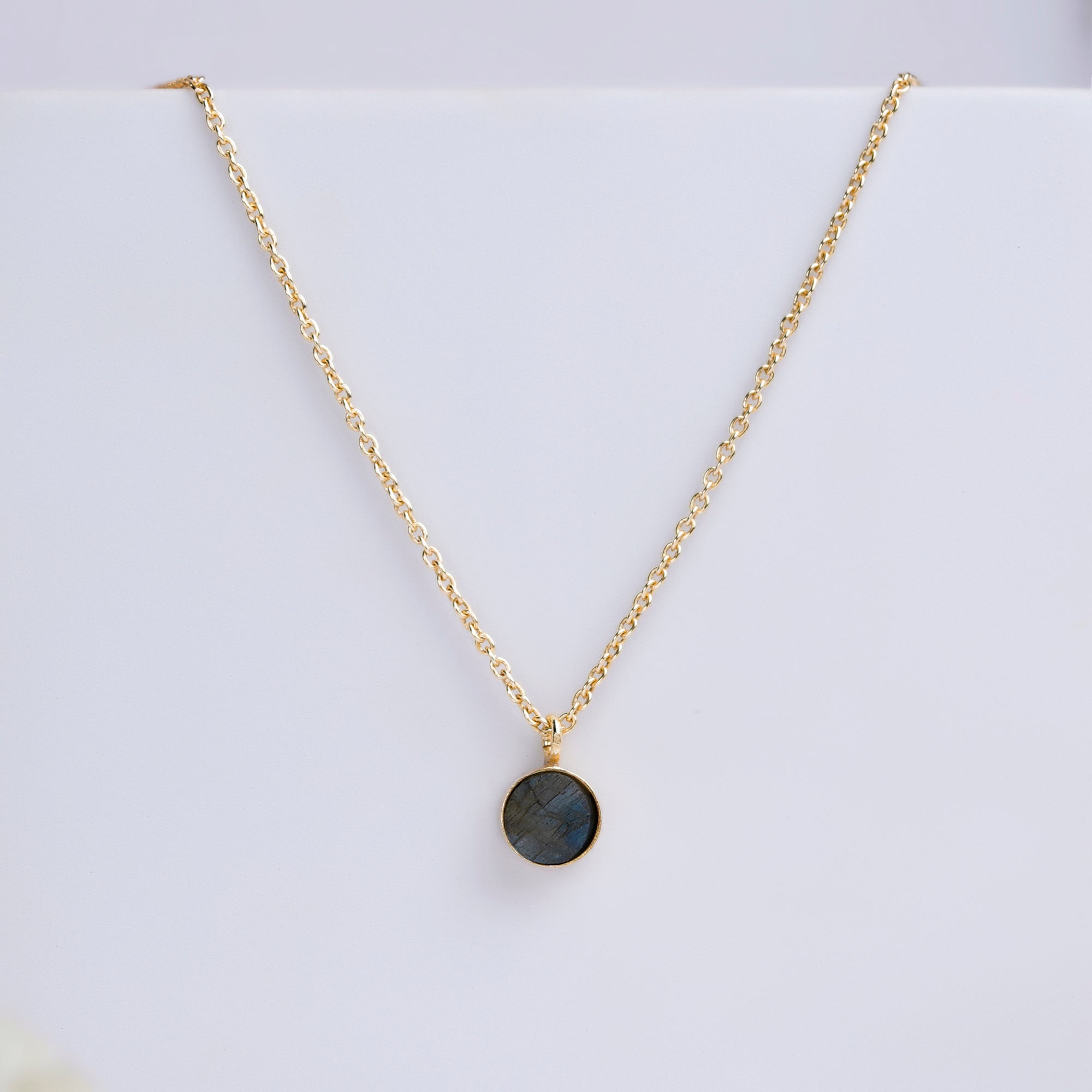 aquarius zodiac pendant necklace labradorite birthstone charm