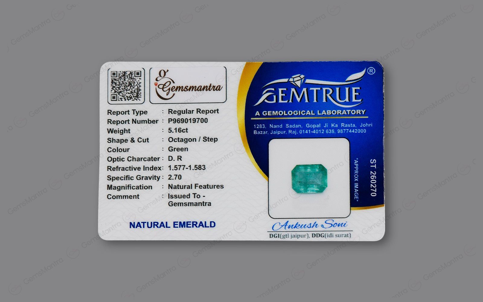 Certificate of authenticity