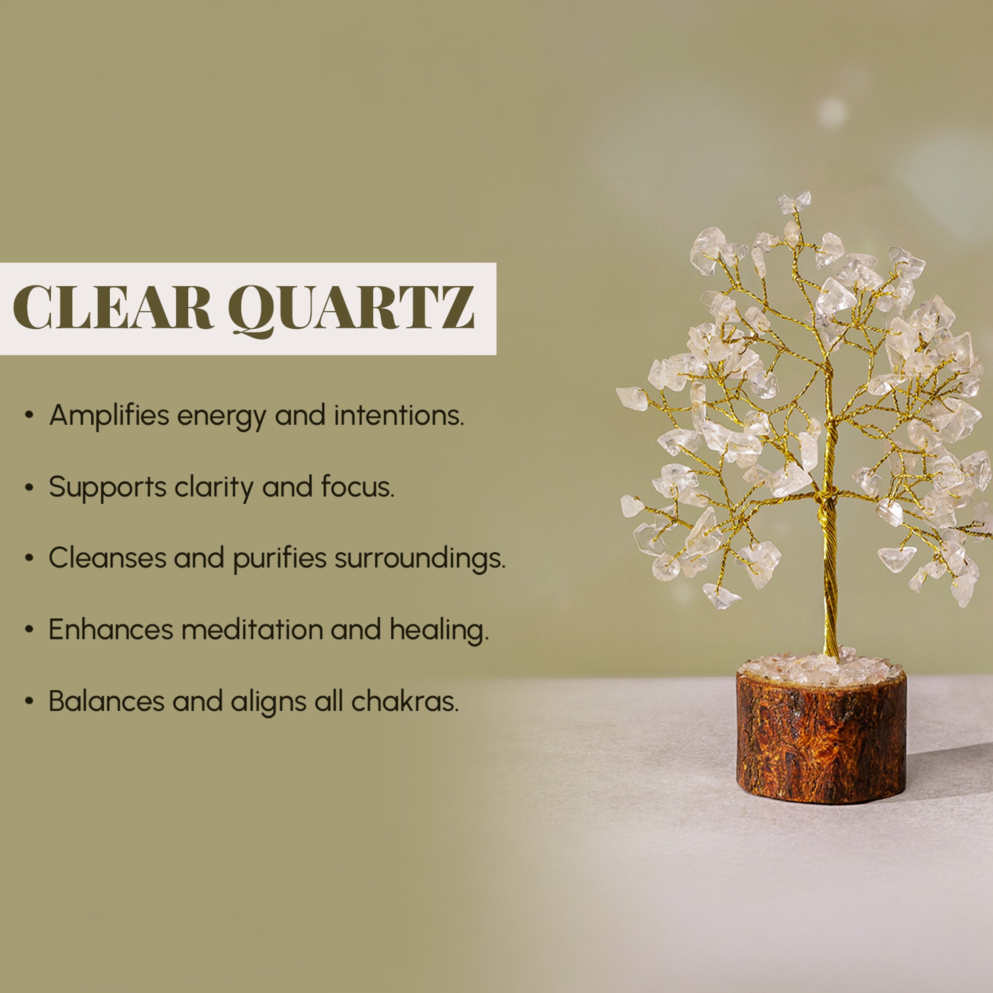 Crystal Quartz Tree – Small, for Vastu [SKU305]