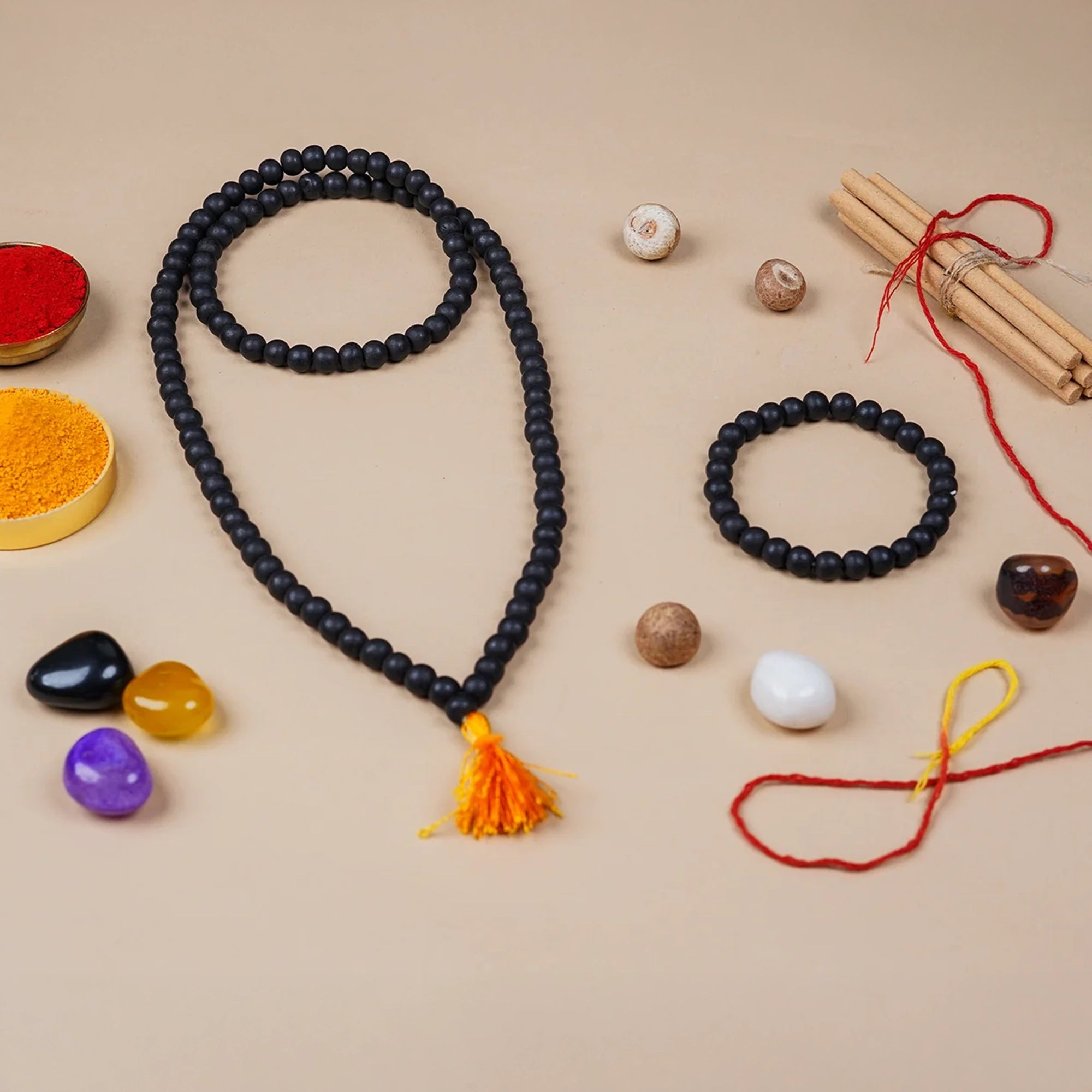 Karungali Mala + Karungali Bracelet Combo
