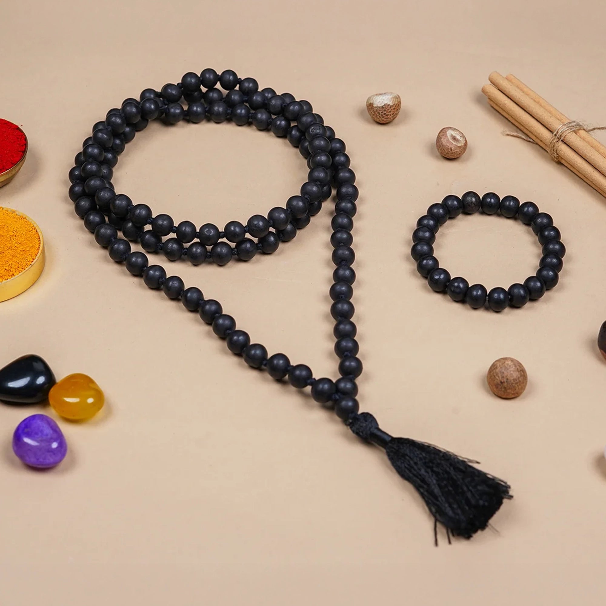 Karungali Mala + Karungali Bracelet Combo