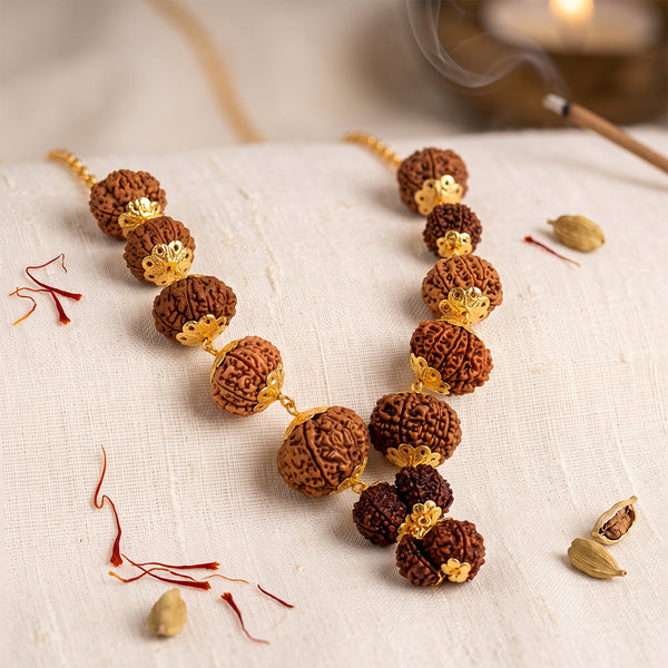 Sidha Mala With 22k Gold Chain