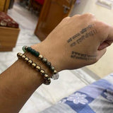 Customer photo: Dhan Yog bracelet worn on the wrist