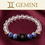 Gemini Mithun Rashi Bracelet - Clear Quartz Sodalite - GemsMantra