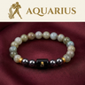 Aquarius (कुम्भ राशि) Bracelet – Labradorite & Hematite