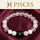 Pisces Meen Rashi Bracelet - Clear Quartz Moonstone - GemsMantra
