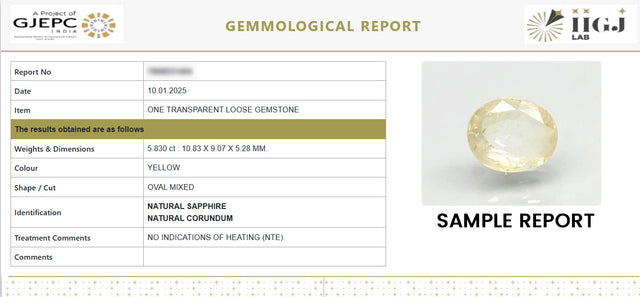 GemsMantra report card from Gemtrue lab for a natural 1 Mukhi Rudraksha