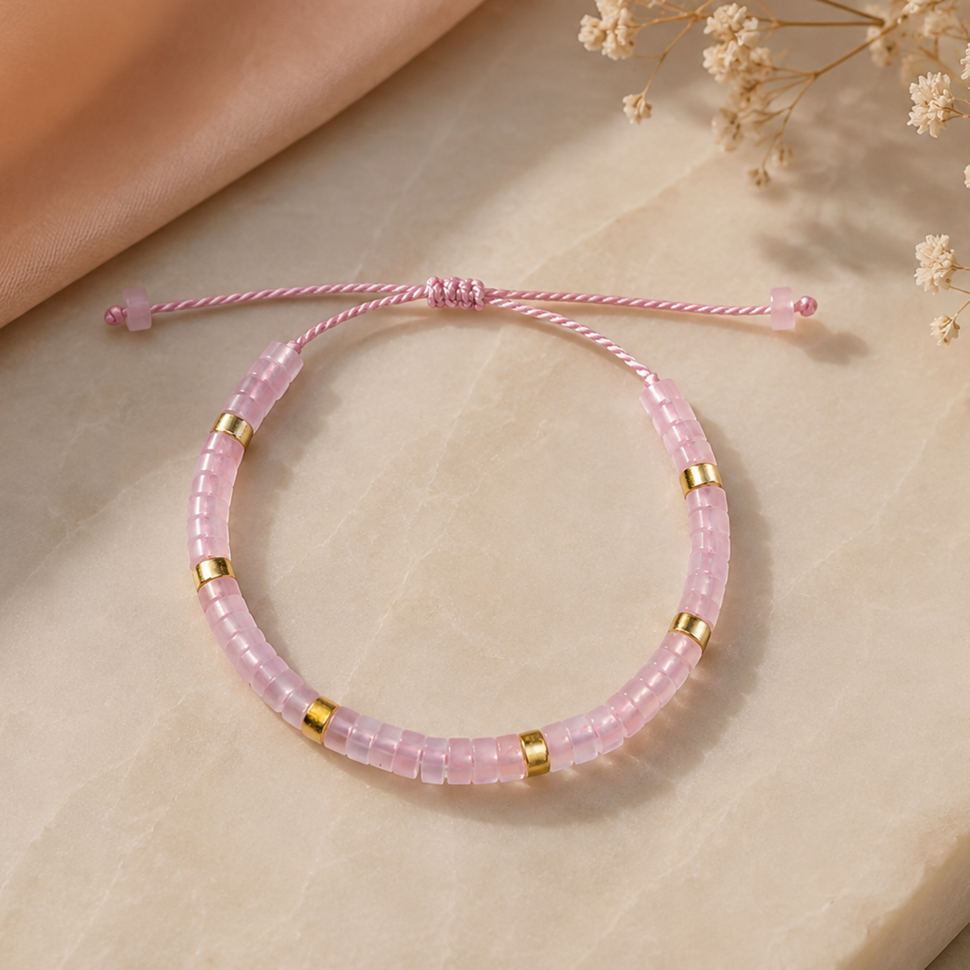 natural rose quartz bracelet for love compassion emotional healing