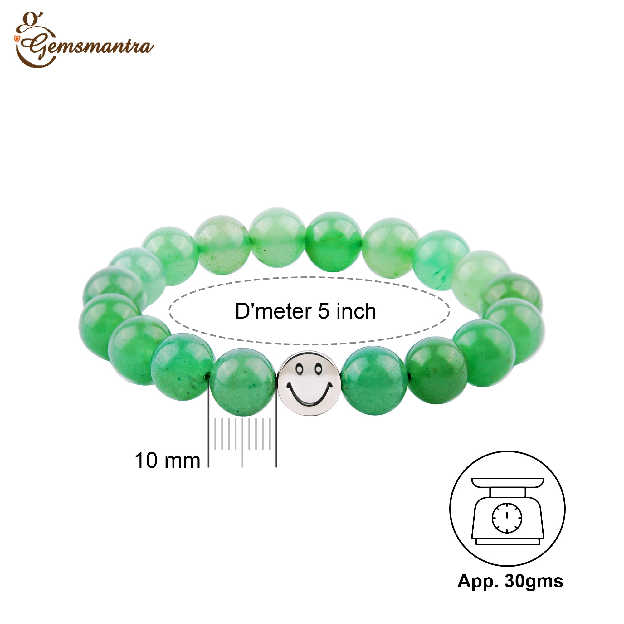 Smile Bracelet - Green Aventurine