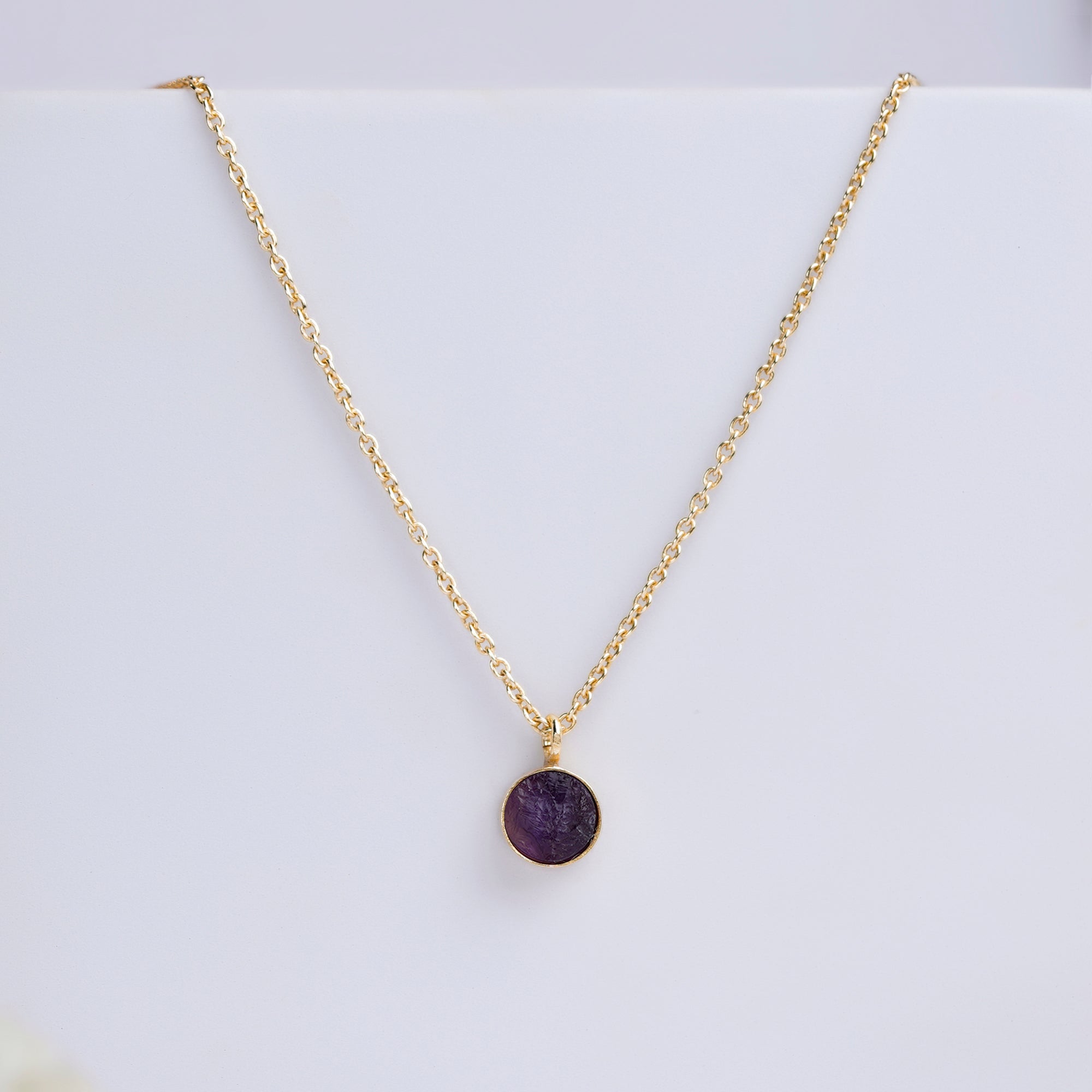 pisces zodiac pendant necklace amethyst birthstone charm
