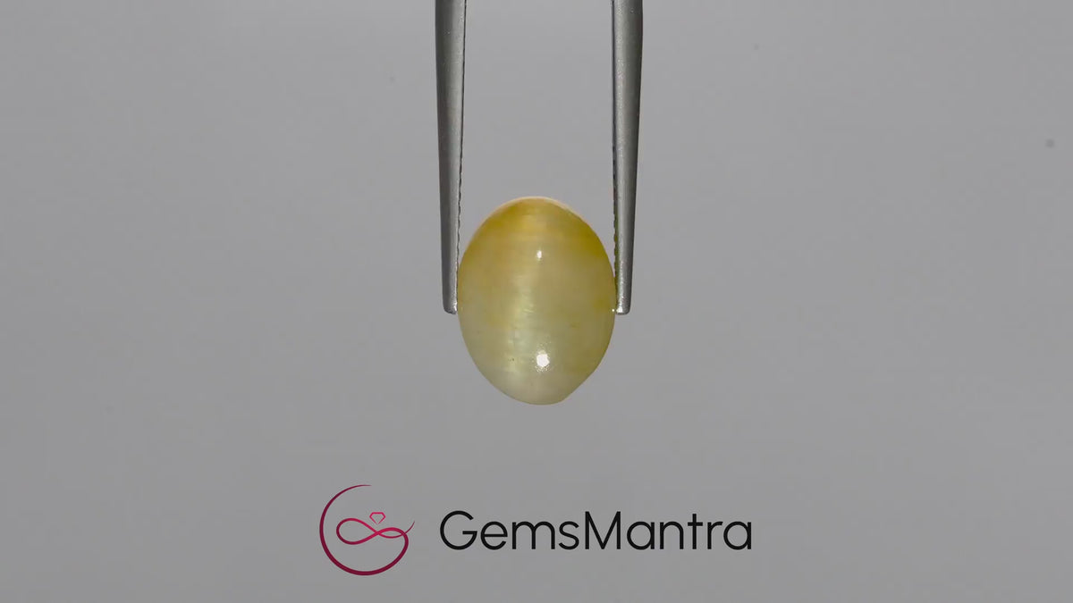 Cats Eye Quartz (Lehsunia) – 6.82 Carat / 7.5 Ratti [GM03127]