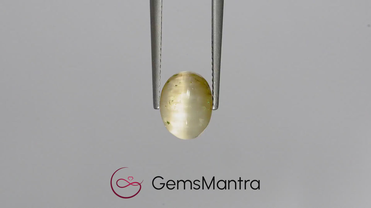Cats Eye Quartz (Lehsunia) – 4.55 Carat / 5 Ratti [GM03136]