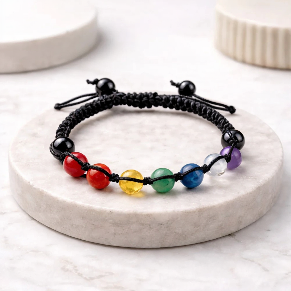 7 Chakra Adjustable Bracelet – Fits All Sizes