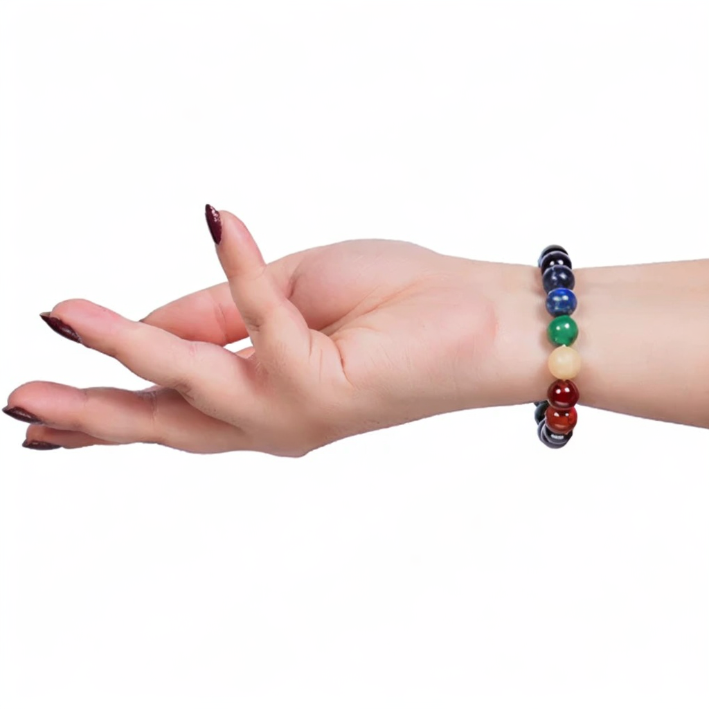 7 Chakra Hematite Bracelet – Balance & Grounding