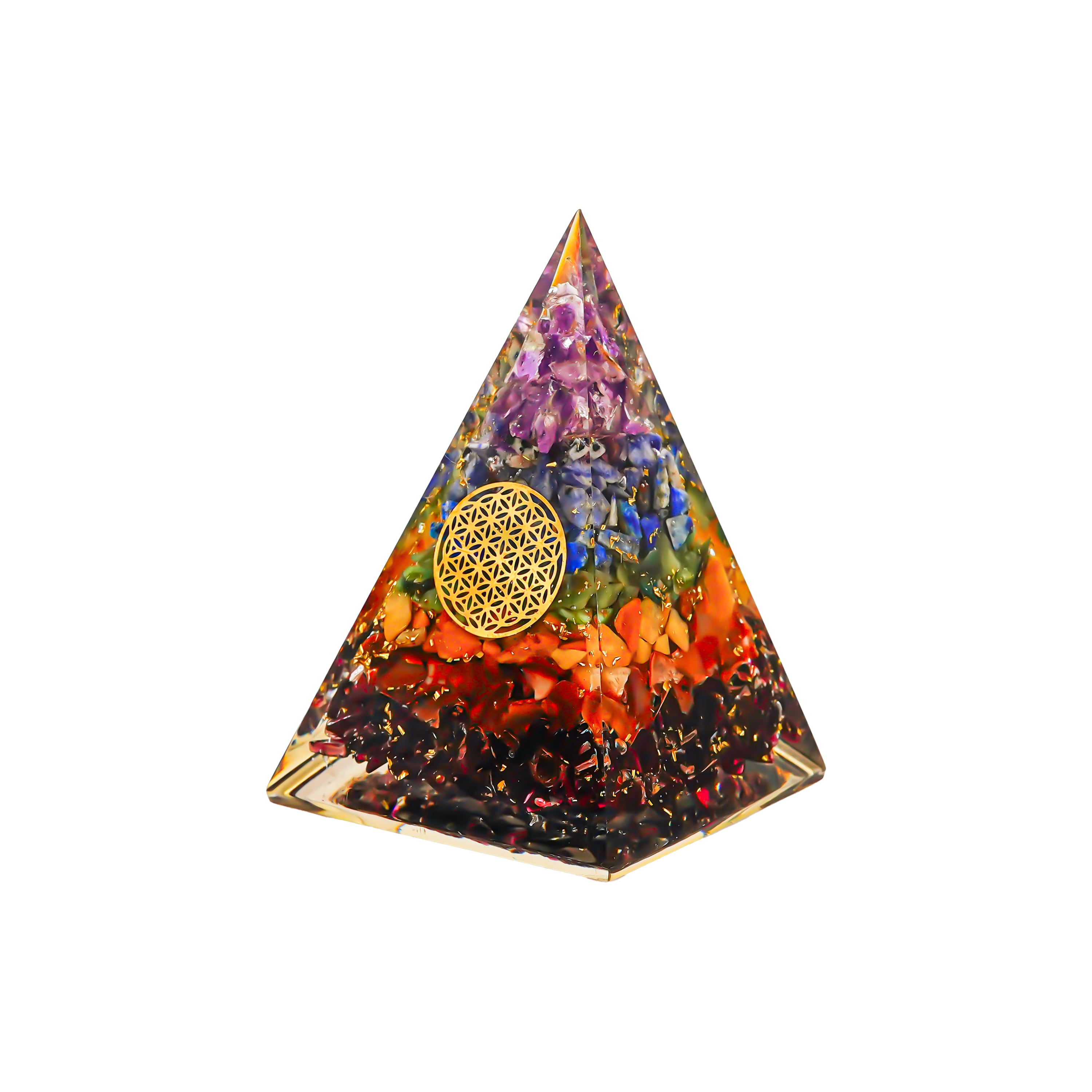 Seven Chakra Chips Nubian Pyramid