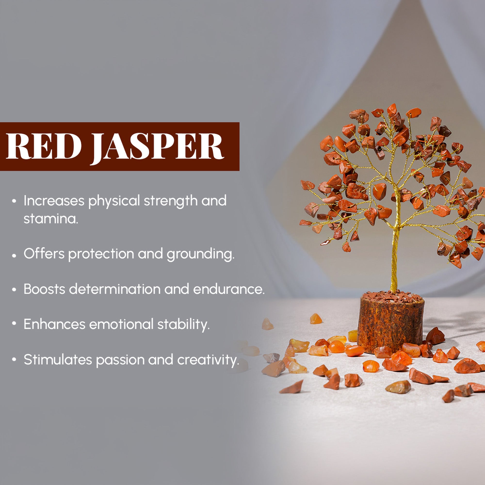Red Jasper Crystal Tree – Small, for Vastu