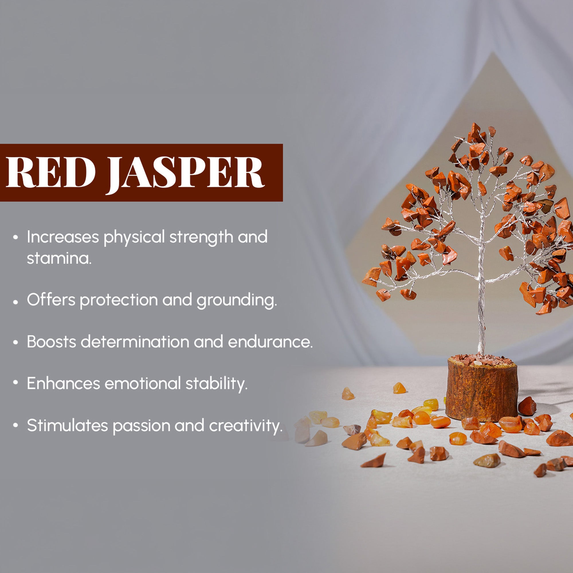 Red Jasper Crystal Tree – Small, for Vastu