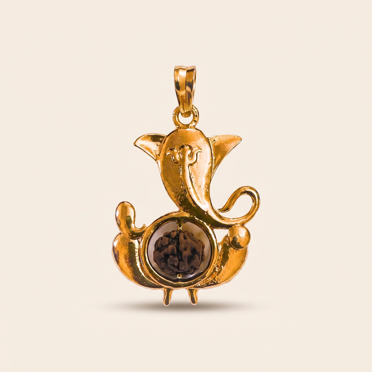 Siddhi Ganesha Rudraksha pendant, studio photo