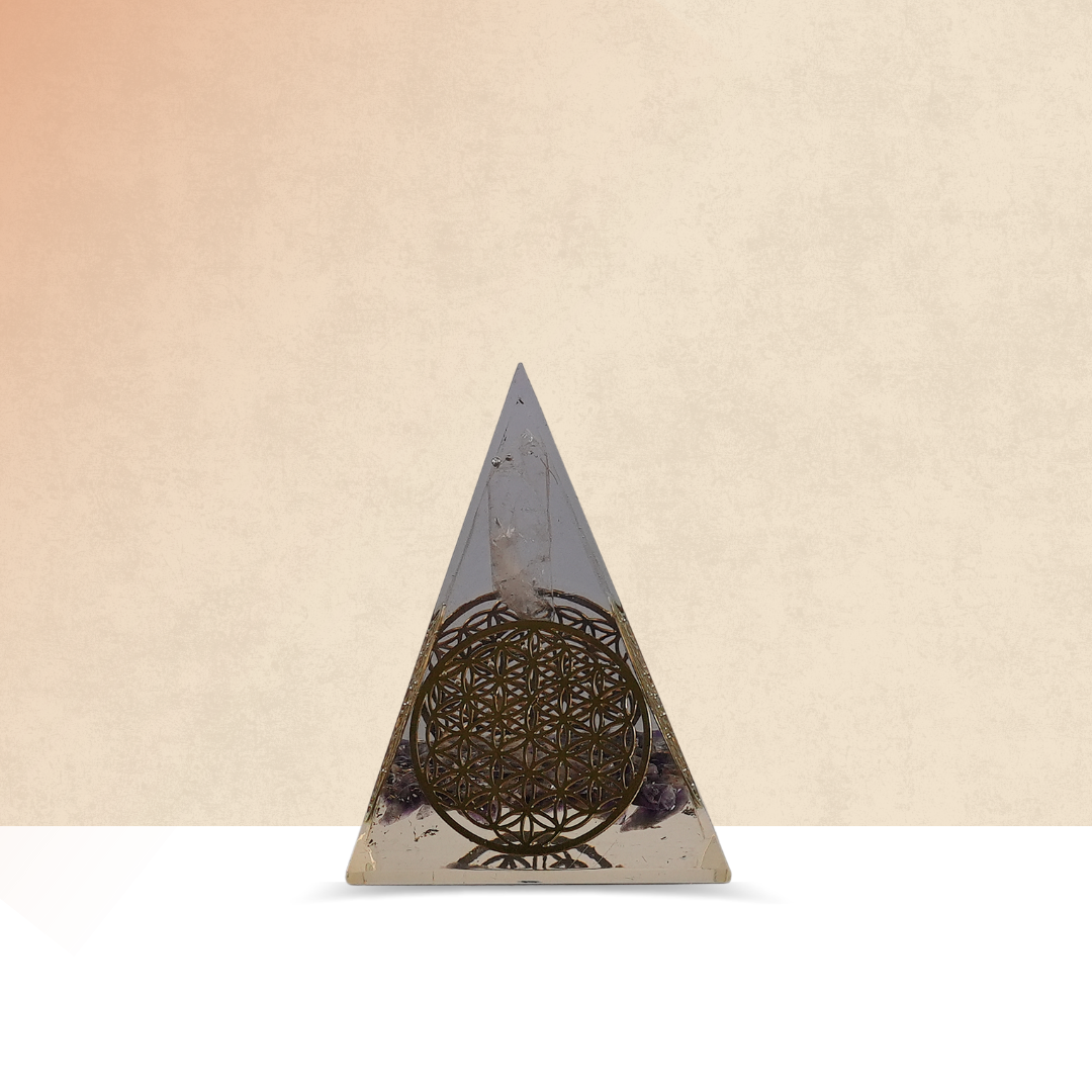 Amethyst Orgonite Nubian Pyramid – for Positive Energy