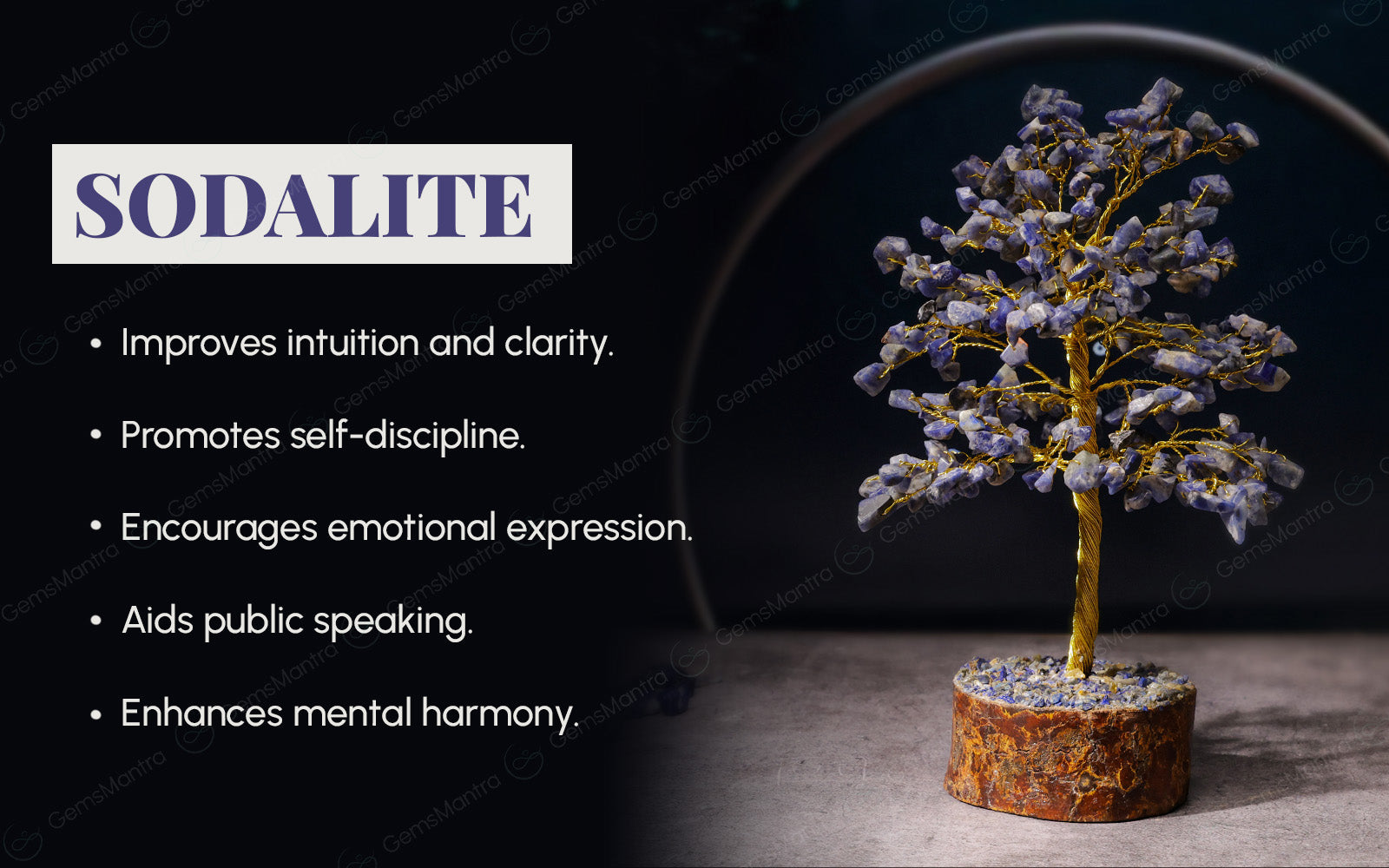 Large Sodalite Crystal Tree