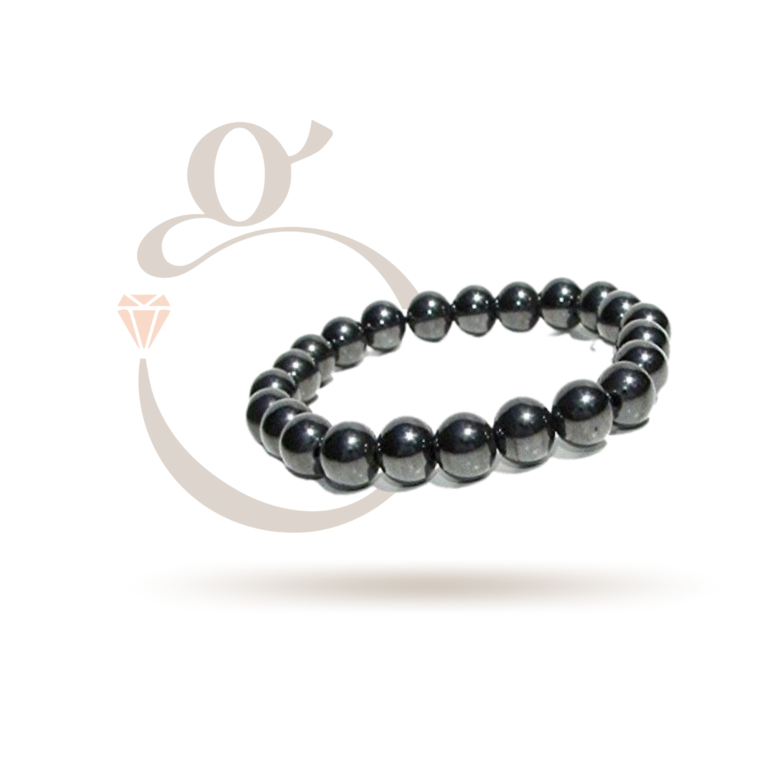 Amazon.com: Believe London Hematite Therapy Bracelet With Jewelry Bag &  Meaning Card | Strong Elastic | Precious Natural Stones Healing :  Everything Else